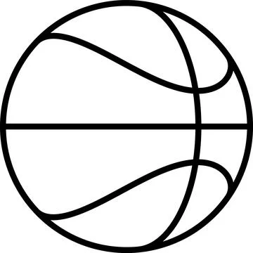Basketball ball 3d view vector line art icon Stock-Illustration