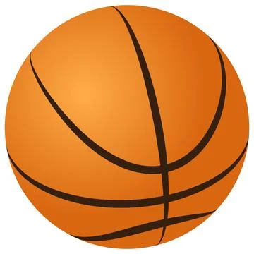 Basketball ball 3d view vector realistic Stock Illustration