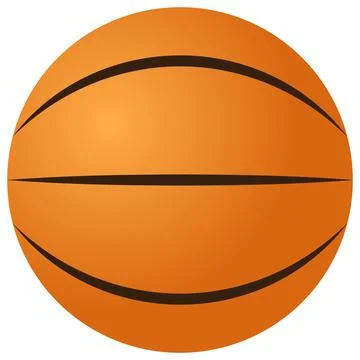 Basketball ball 3d view vector realistic Stock Illustration