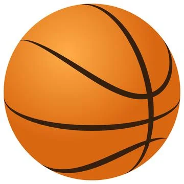 Basketball ball 3d view vector realistic Stock Illustration