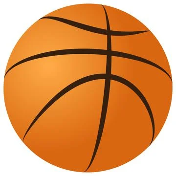 Basketball ball 3d view vector realistic Stock Illustration