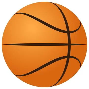 Basketball ball 3d view vector realistic Stock Illustration