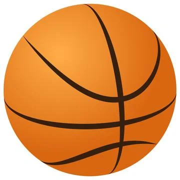 Basketball ball 3d view vector realistic Illustrazione stock