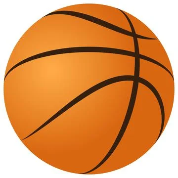 Basketball ball 3d view vector realistic Stock Illustration