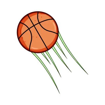 Basketball ball accelerating with dynamic speed trails Stock Illustration