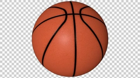 Basketball ball on alpha Stock Footage 46632800