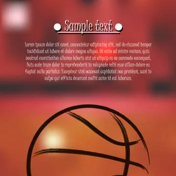 Basketball ball background Illustrazione stock