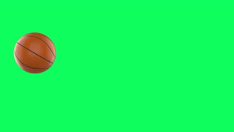 Basketball ball bounce isolated on green screen Stock Footage