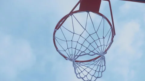 Basketball ball does not hit the basketball hoop, view from Stock Footage 161197785