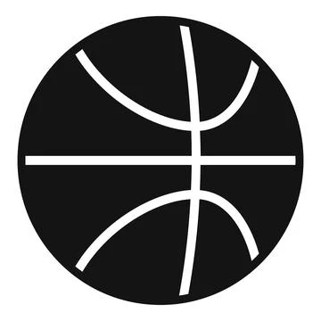 Basketball ball icon simple vector. Active sport Stock Illustration