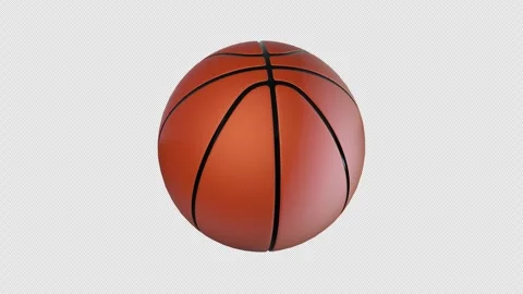 Basketball Ball Loop With Alpha Channel Stock Footage 338188053