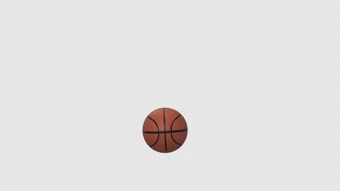 Basketball Ball Motion Animation on Alpha Background Stock Footage 335242103