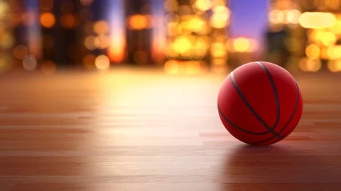 Basketball ball in motion Stock Footage