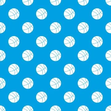 Basketball ball pattern seamless blue イラスト素材