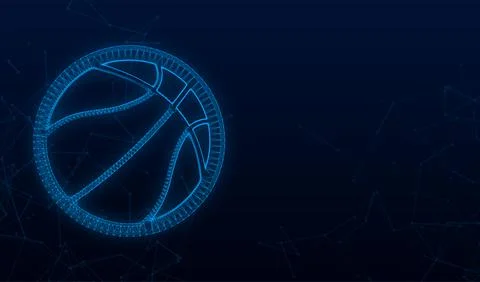 Basketball ball plexus icon. Vector illustration isolated on white background. イラスト素材