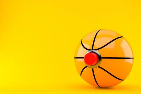 Basketball ball with push button Stock Illustration