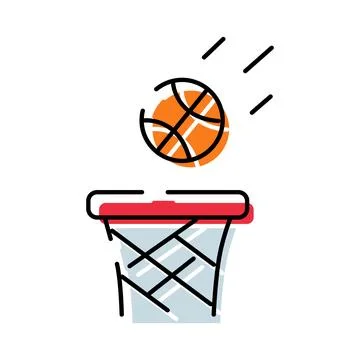 Basketball ball scoring hoop vector illustration concept Stock Illustration