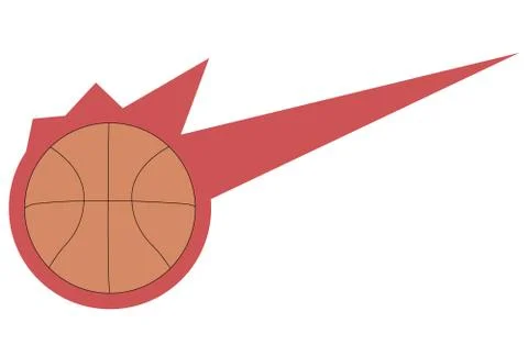 Basketball ball simple flat vector icon Illustrazione stock