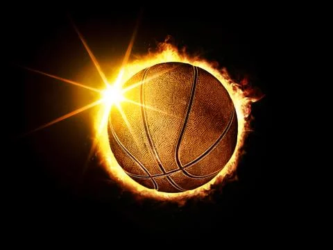 Basketball ball like solar eclipse Stock Photos