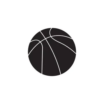 Basketball ball solid icon, sport, vector graphics イラスト素材
