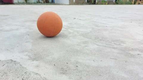 Basketball ball training on ground floor. Basketball player. Workout Stock Footage 223439588