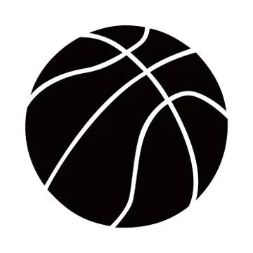 Basketball ball vector clean design logo mark brand black white Stock Illustration