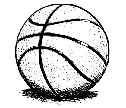 Basketball ball Vector Hand Drawing Illustration Stock Illustration