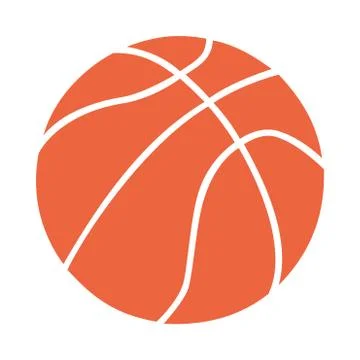 Basketball ball vector  simple clean design logo  brand white normal lines or Stock Illustration
