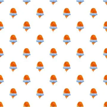 Basketball balls with flames pattern background design Stock Illustration