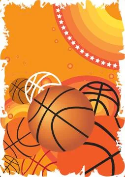 Basketball banner Stock Illustration