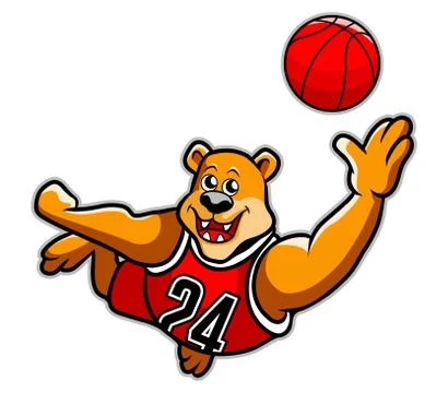 Basketball Bear Stock Illustration