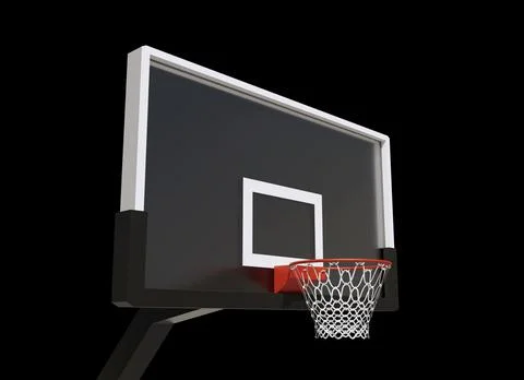 Basketball on black background.3d render Stock Photos