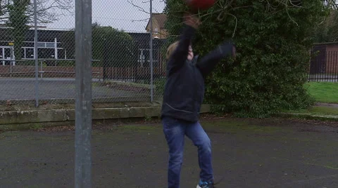 Basketball Bounce Stock Footage 45587493