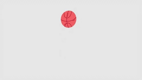 Basketball Bouncing Animation On Alpha Channel Stock Footage 281451813