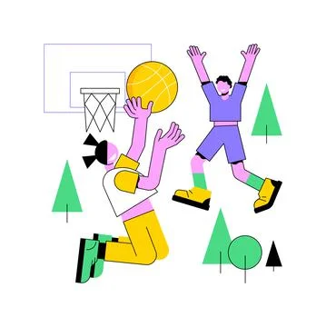 Basketball camp abstract concept vector illustration. Stock Illustration