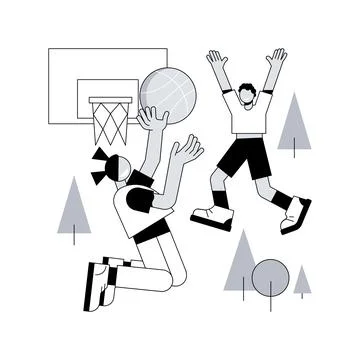 Basketball camp abstract concept vector illustration. Stock Illustration