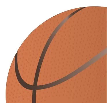 Basketball Up Close Stock Illustration