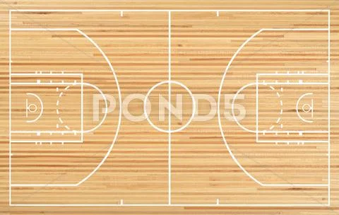 Basketball court Stock Illustration