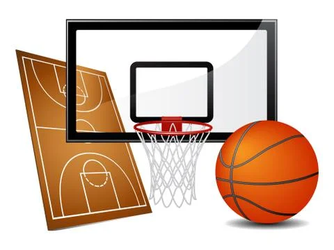 Basketball design elements Stock Illustration
