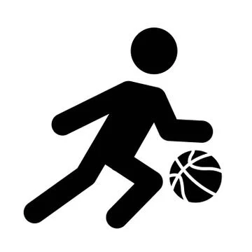 Basketball Dribble Icon Vector Stock Illustration