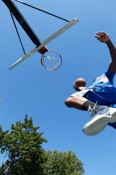 Basketball Dunk from Below Stock Photos