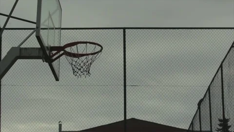 Basketball dunk in slow motion Stock Footage 76484924