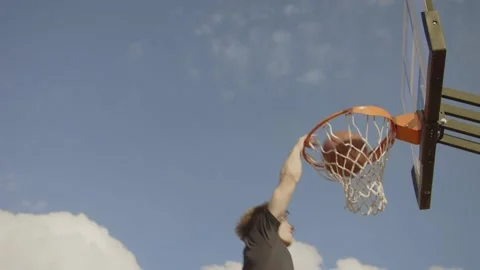 Basketball dunking in Slow-motion Video stock 238006945