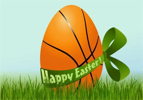 Basketball Easter egg Stock Illustration