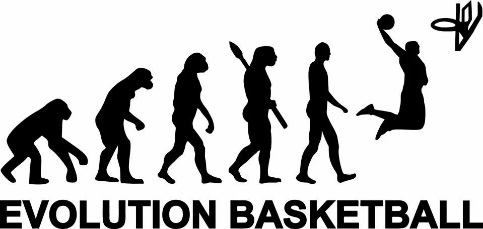 Basketball Evolution Stockillustratie