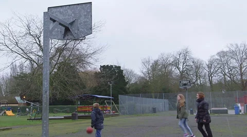 Basketball Family Throws Stock Footage 45587291