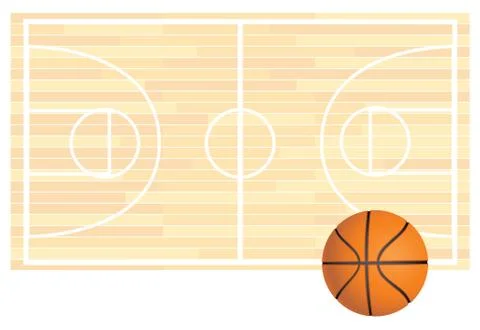 Basketball Field Background Stock-Illustration