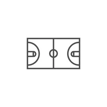 Basketball field icon. Elements of web icon. Premium quality graphic design icon イラスト素材