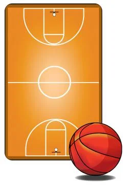 Basketball field Stock Illustration