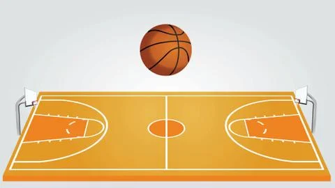 Basketball field Stock Illustration